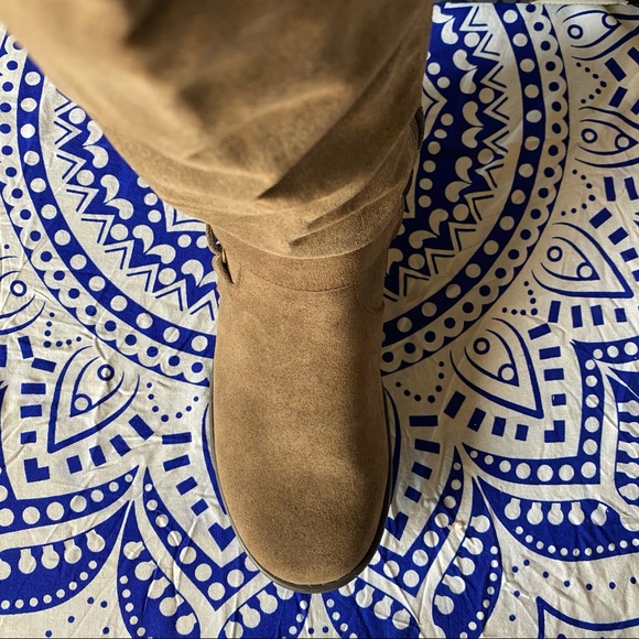 NWT TORRID WW/CALF Brown Oiled Suede Buckle Boot - Picture 13 of 16